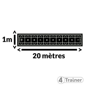 Piste Gazon Synthétique 4TRAINER | Noir | 1m