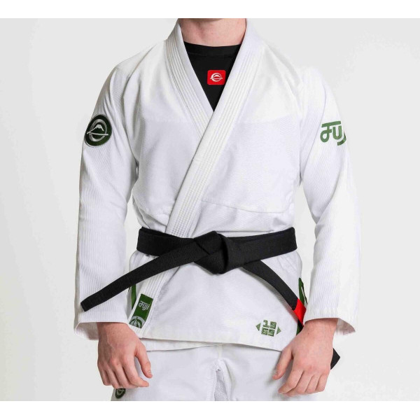 Kimono JJB - Fuji Sport - Blanc/Vert - Flow-Tech