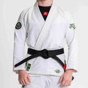 Kimono JJB - Fuji Sport - Blanc/Vert - Flow-Tech
