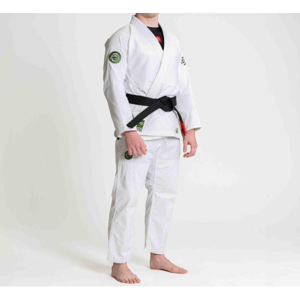 Kimono JJB - Fuji Sport - Blanc/Vert - Flow-Tech
