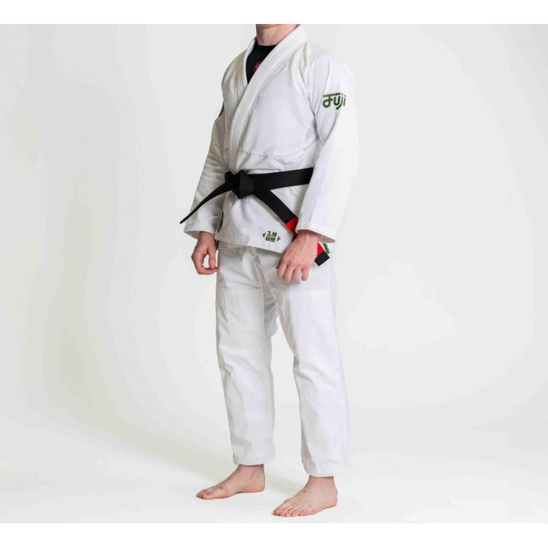 Kimono JJB - Fuji Sport - Blanc/Vert - Flow-Tech