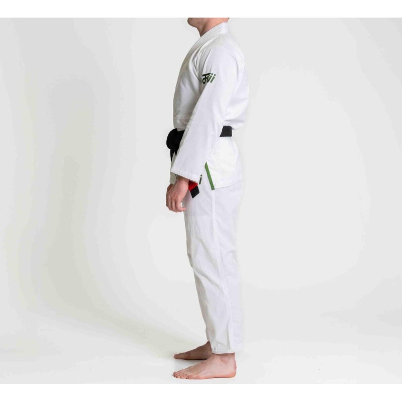 Kimono JJB - Fuji Sport - Blanc/Vert - Flow-Tech