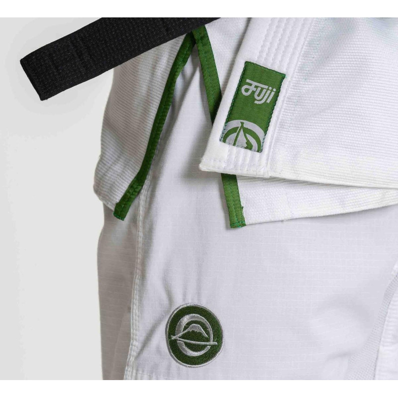 Kimono JJB - Fuji Sport - Blanc/Vert - Flow-Tech