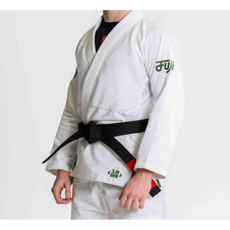 Kimono JJB - Fuji Sport - Blanc/Vert - Flow-Tech