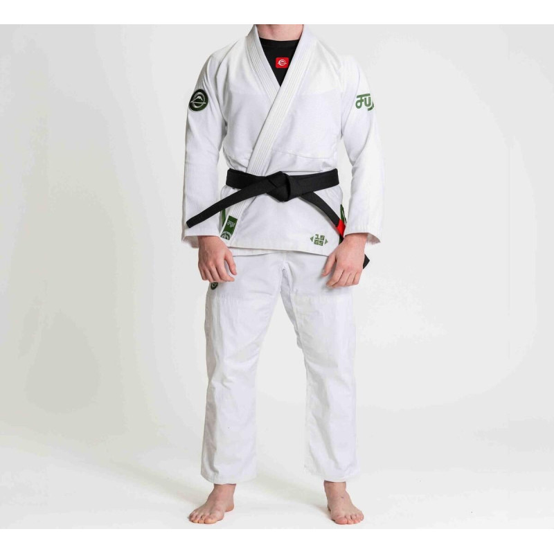 Kimono JJB - Fuji Sport - Blanc/Vert - Flow-Tech