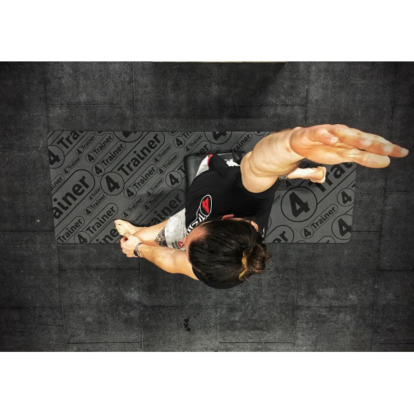 Tapis de Yoga 4TRAINER | Noir | Premium | Anti-dérapant Eco-friendly