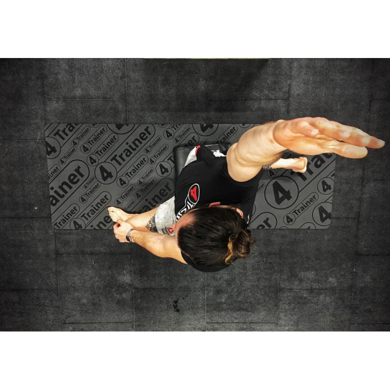 Tapis de Yoga 4TRAINER | Noir | Premium | Anti-dérapant Eco-friendly