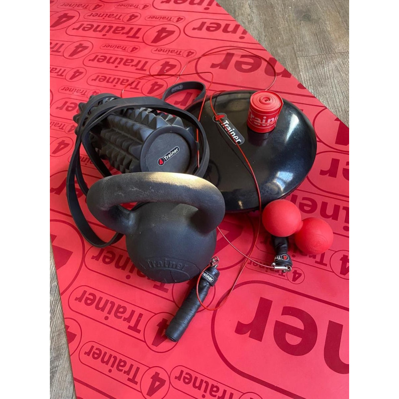 Tapis de Yoga 4TRAINER | Noir | Premium | Anti-dérapant Eco-friendly