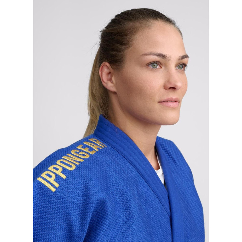 Veste de Judo Femme Bleu- Veste de Judo Ippon Gear - Approuvé IJF - Legend 2