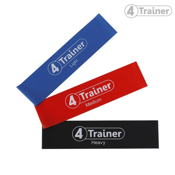 Mini Bandes Élastiques 4TRAINER | Bleu Rouge Noir | Flat Bands XL