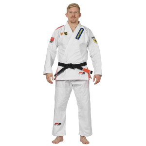 Kimono JJB FUJI Sports | Blanc/Rouge | Suparaito XTR 2.0 Edition
