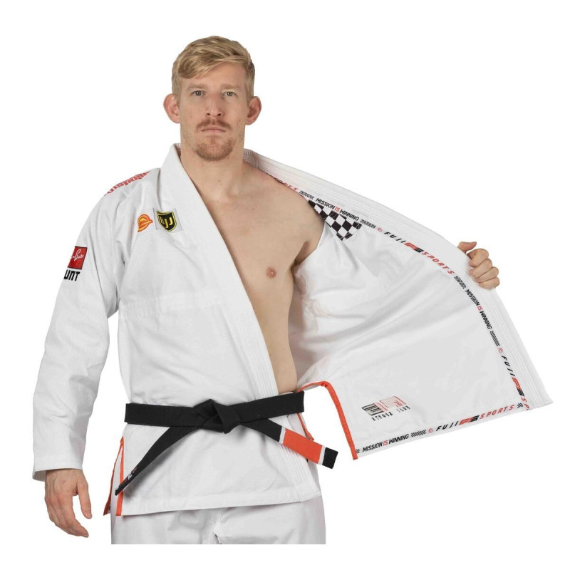 Kimono JJB FUJI Sports | Blanc/Rouge | Suparaito XTR 2.0 Edition