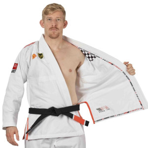 Kimono JJB FUJI Sports | Blanc/Rouge | Suparaito XTR 2.0 Edition
