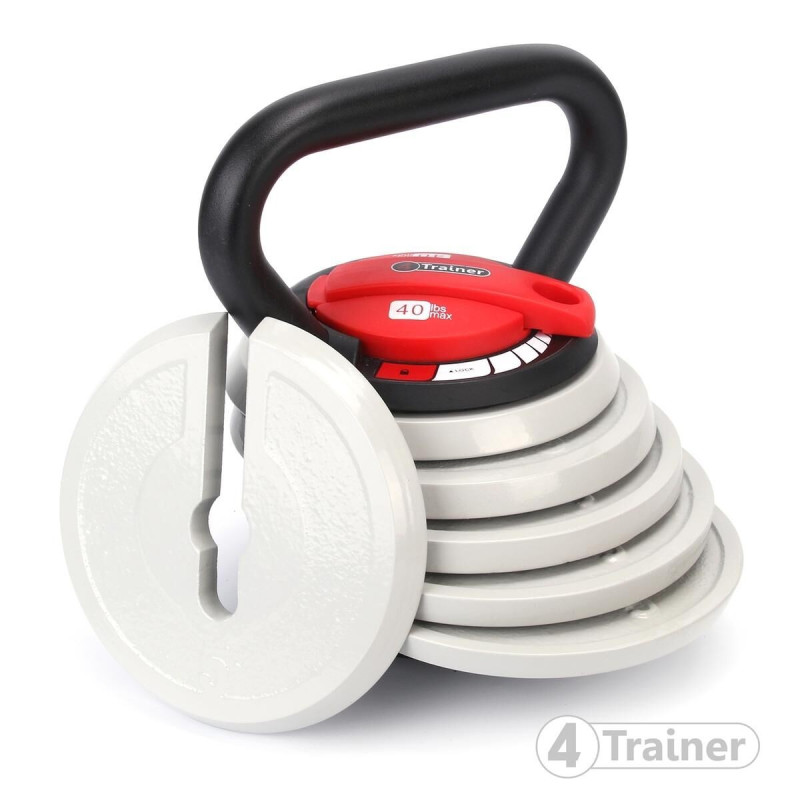 Kettlebell ajustable 4TRAINER | 4-18,5kg | Fonte