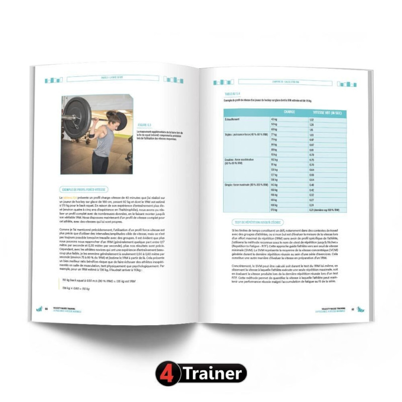 Livre VBT 4TRAINER | La Puissance à Vitesse Maximale | Nunzio Signore Velocity Based Training