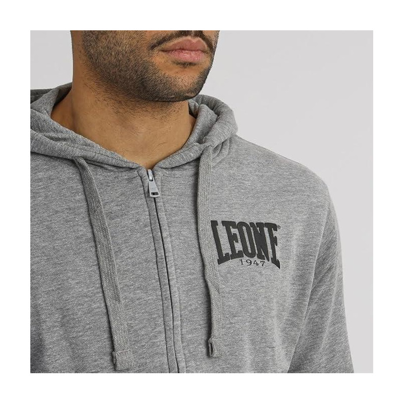 Sweat-shirt Leone1947 | Gris | Capuche Zippé