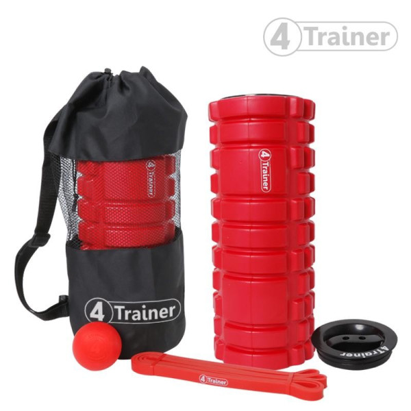 Kit Mobilité 4Trainer | Rouge | Pack Complet Rouleau Massage