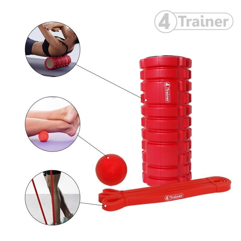 Kit Mobilité 4Trainer | Rouge | Pack Complet Rouleau Massage