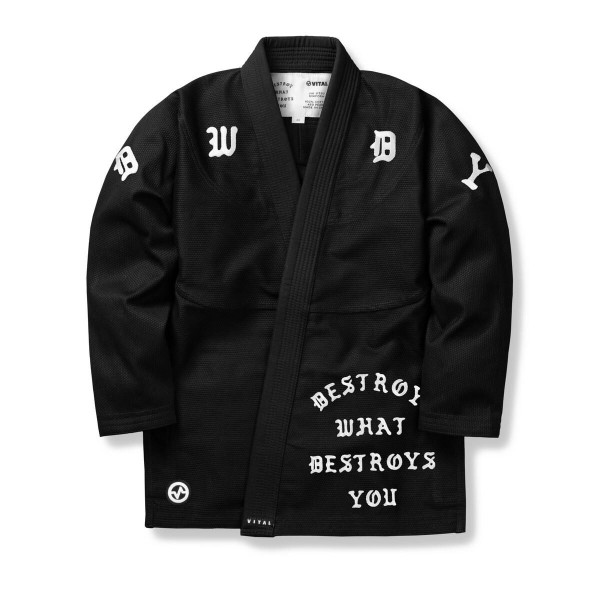Kimono Jiu-Jitsu Brésilien Vital Noir - DESTROY WHAT DESTROYS YOU