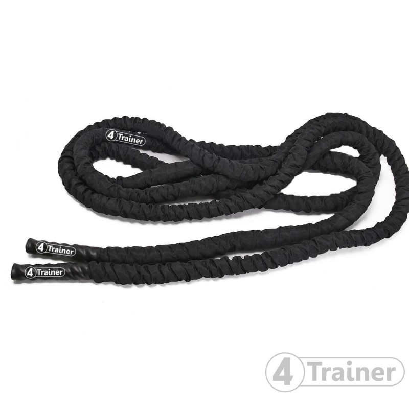 Corde Ondulatoire 4TRAINER | Battle Rope PRO 15m | Noir