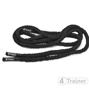 Corde Ondulatoire 4TRAINER | Battle Rope PRO 15m | Noir