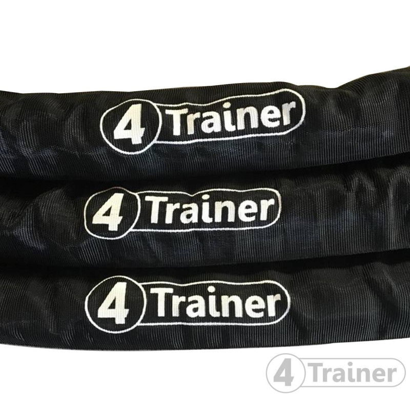 Corde Ondulatoire 4TRAINER | Battle Rope PRO 15m | Noir