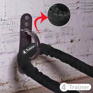Corde Ondulatoire 4TRAINER | Battle Rope PRO 15m | Noir