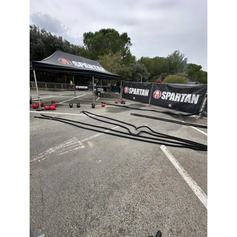 Corde Ondulatoire 4TRAINER | Battle Rope PRO 15m | Noir