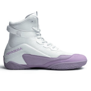 Chaussures de boxe Hayabusa | Blanc/Lavande | Hayabusa Talon