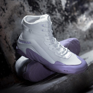 Chaussures de boxe Hayabusa | Blanc/Lavande | Hayabusa Talon
