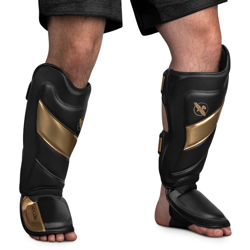 Protège-tibias Hayabusa T3 | Noir/Or | T3 Hayabusa Striking