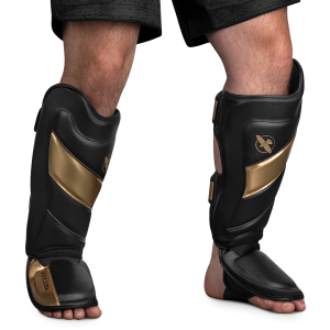 Protège-tibias Hayabusa T3 | Noir/Or | T3 Hayabusa Striking