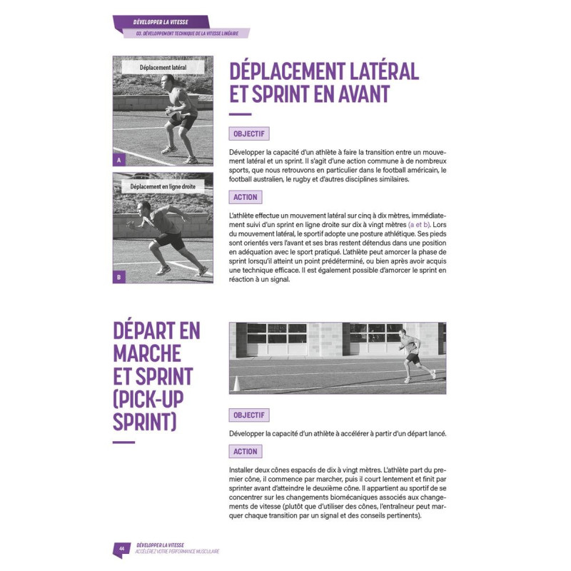 Livre Développer la Vitesse 4TRAINER | Guide Entraînement Performance Sportive