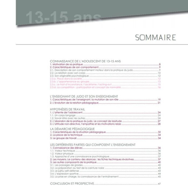 Livre Le Judo des 13-15 ans 4TRAINER | Manuel Pédagogique FFJDA
