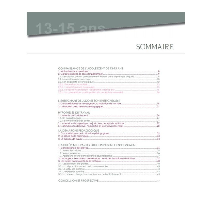 Livre Le Judo des 13-15 ans 4TRAINER | Manuel Pédagogique FFJDA