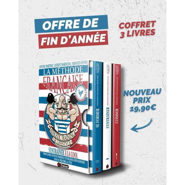 Livre La Méthode française 4TRAINER | Coffret 3 tomes | Entraînement Nutrition