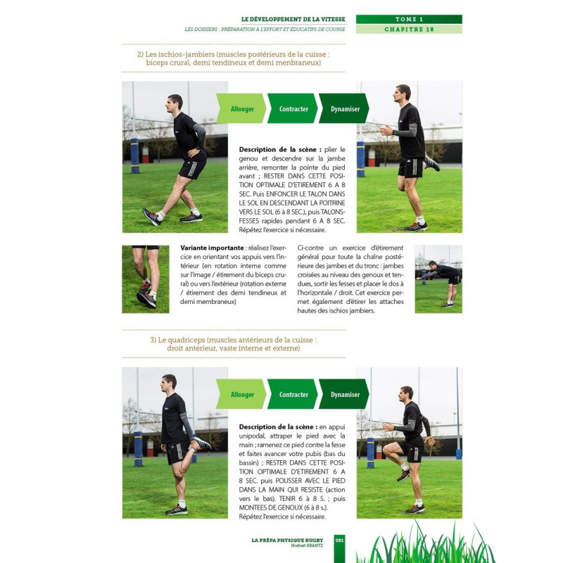 Livre Prépa Physique Rugby 4TRAINER | Développement Vitesse Norbert Krantz