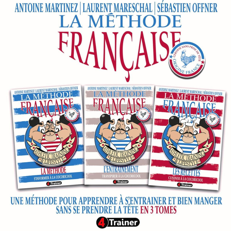 Livre La Méthode française 4TRAINER | Coffret 3 tomes | Entraînement Nutrition
