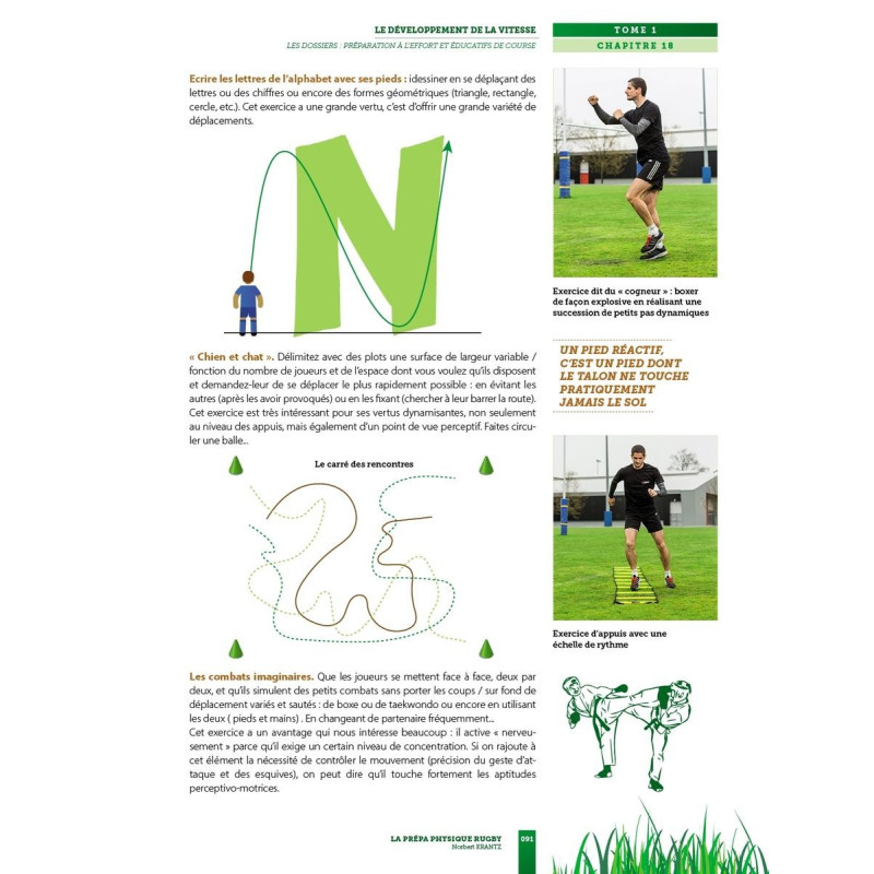 Livre Prépa Physique Rugby 4TRAINER | Développement Vitesse Norbert Krantz
