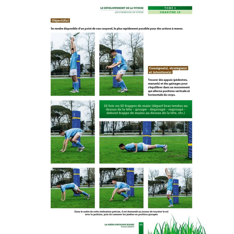 Livre Prépa Physique Rugby 4TRAINER | Développement Vitesse Norbert Krantz