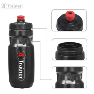 Bidon Sport 4TRAINER | Noir Rouge | BL4CK | 650ml