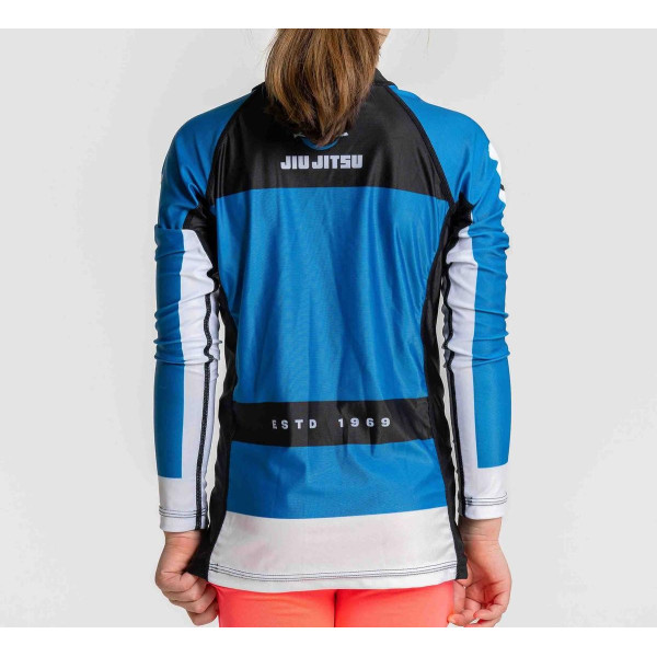 Rashguard Fuji Sports | Bleu | Kids Jiu Jitsu Script Flex Lite