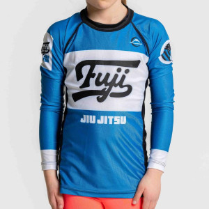 Rashguard Fuji Sports | Bleu | Kids Jiu Jitsu Script Flex Lite