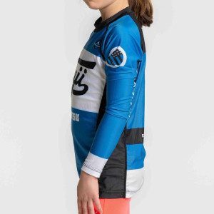 Rashguard Fuji Sports | Bleu | Kids Jiu Jitsu Script Flex Lite