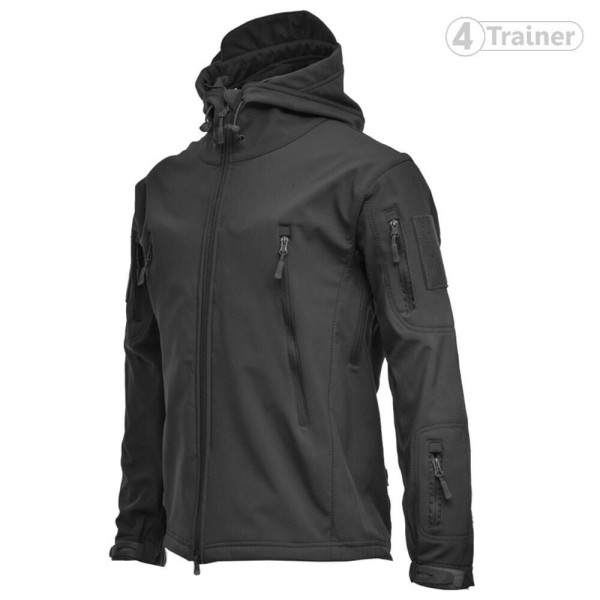 Parka Technique 4TRAINER | Noir | Imperméable Coupe-Vent