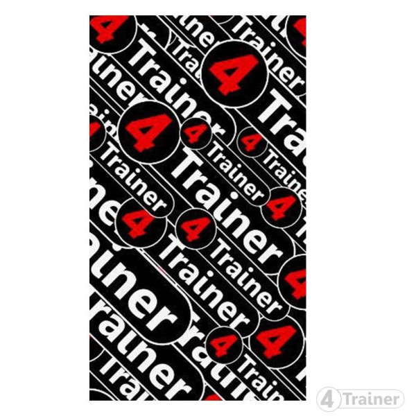 Serviette de Plage 4TRAINER | Noir et Rouge | Monogramme