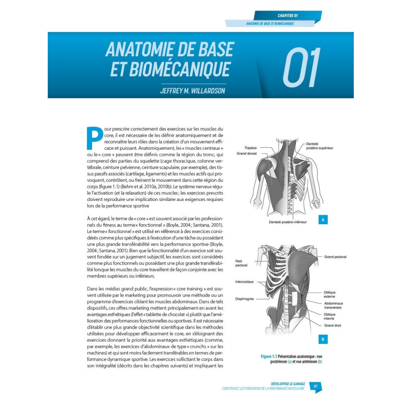Livre Développer le gainage 4TRAINER | Jeffrey M. Willardson | Préparation Physique Core