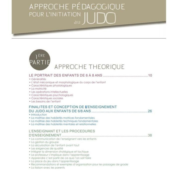 Livre Le Judo des 6-8 ans 4TRAINER | Cahiers Pédagogiques FFJDA | Manuel Officiel
