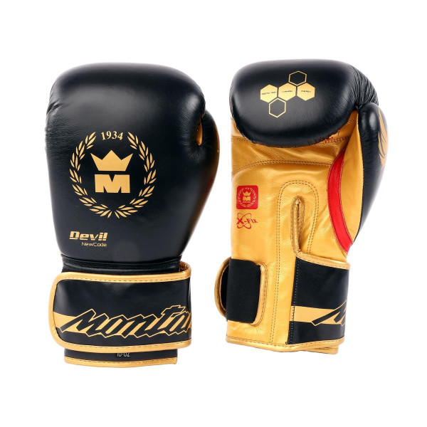 Gants de Boxe Montana | Noir/Or | Montana DEVIL NewCode