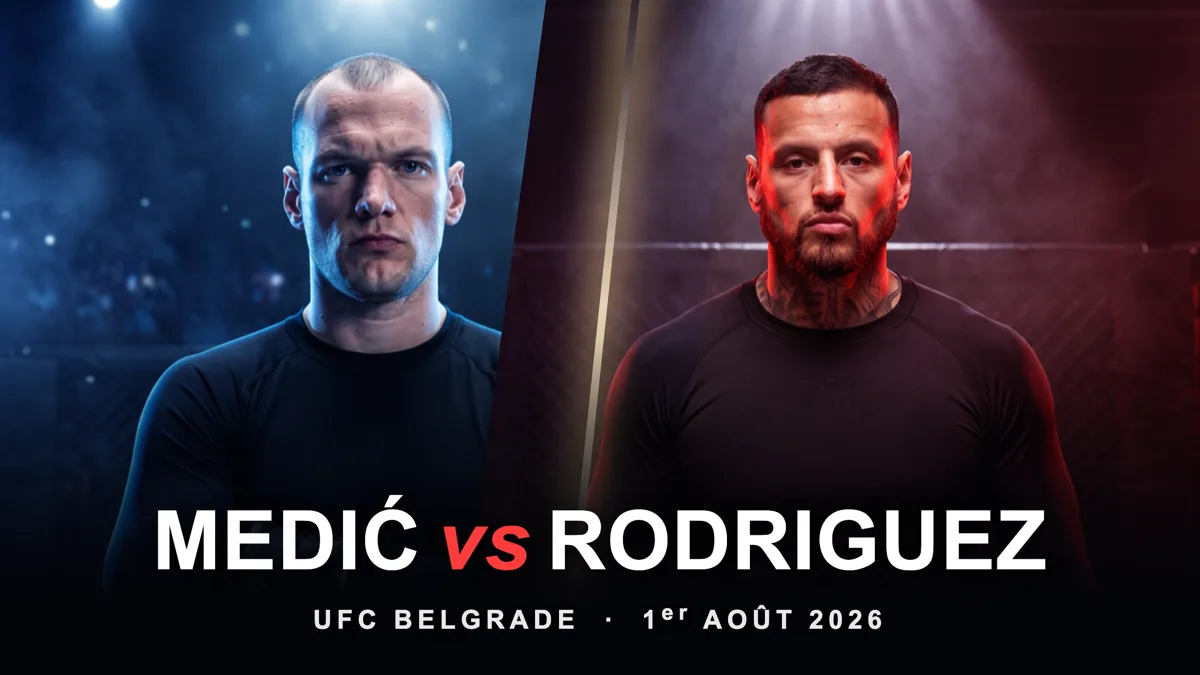 Affiche UFC Belgrade : Uroš Medić contre Daniel Rodriguez, 1er août 2026